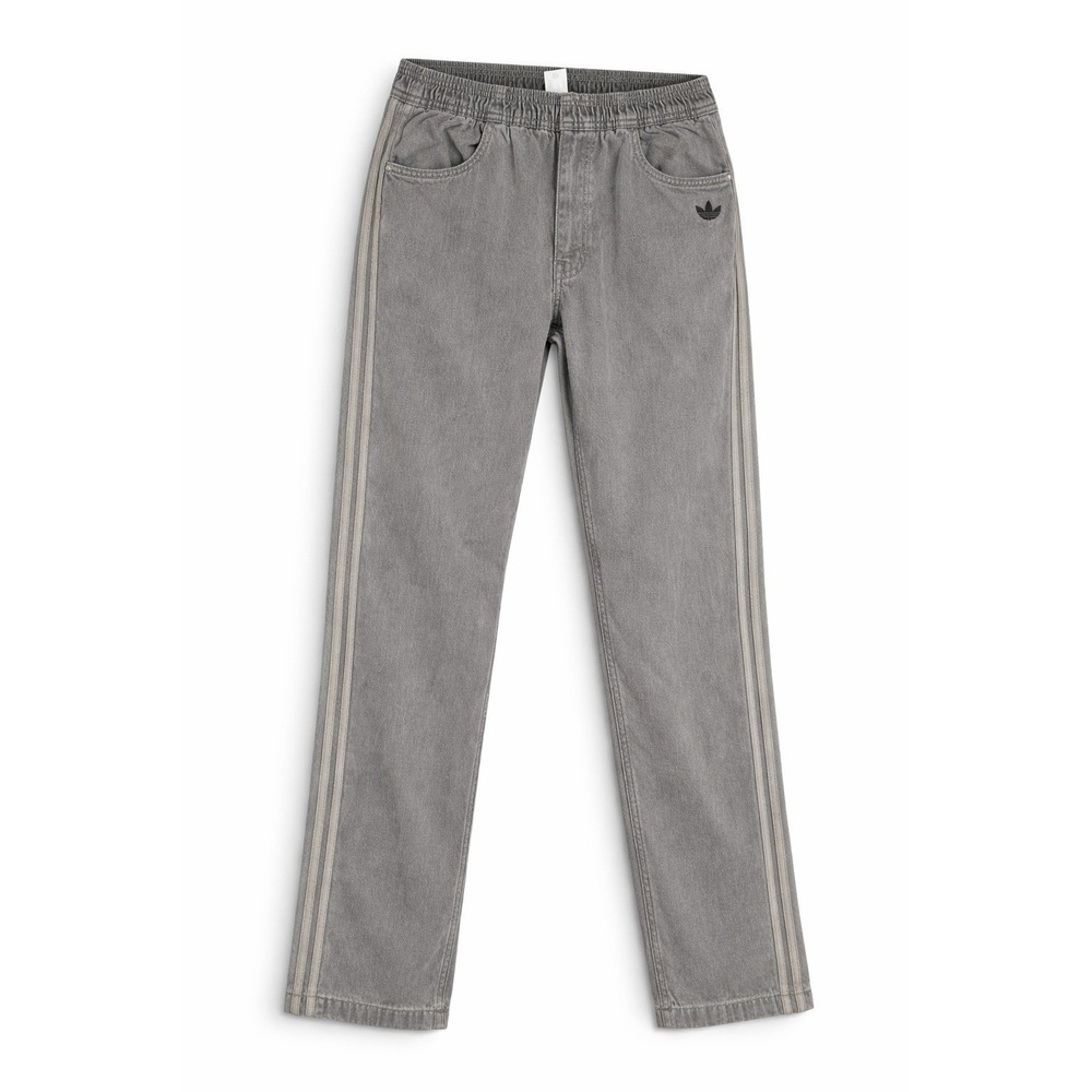 Adidas Originals Grey Washed‎ Denim Elastic Waist Pants XL Kids/XS Mens